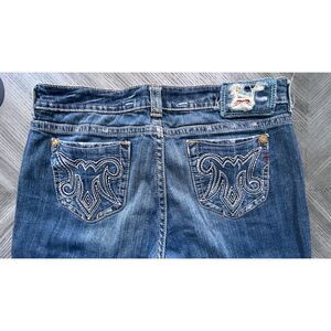 MEK Mykonos Distressed Emboidered Y2K Jeans 32 / 34